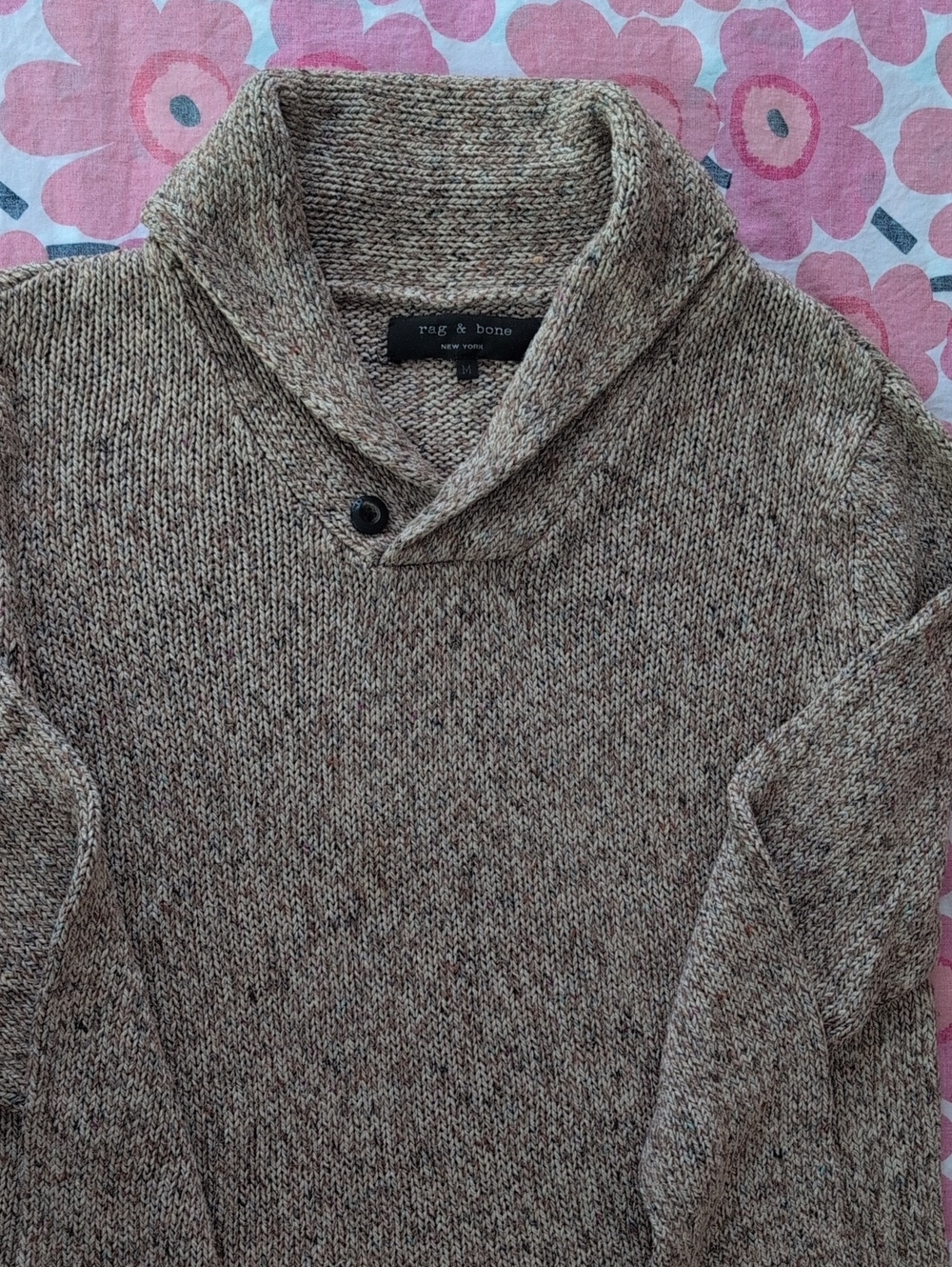 rag & bone Brown Marled Turtleneck Sweater